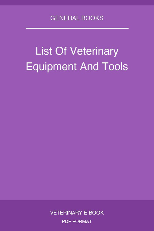 List Of Veterinary Equipment And Tools