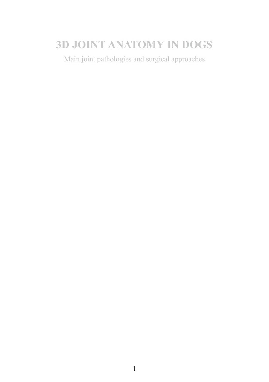 Preview page of 3D Joint Anatomy in Dogs Main Joint Pathologies and Surgical Approaches