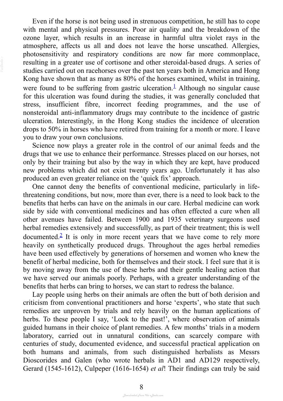 Preview page of A Modern Horse Herbal