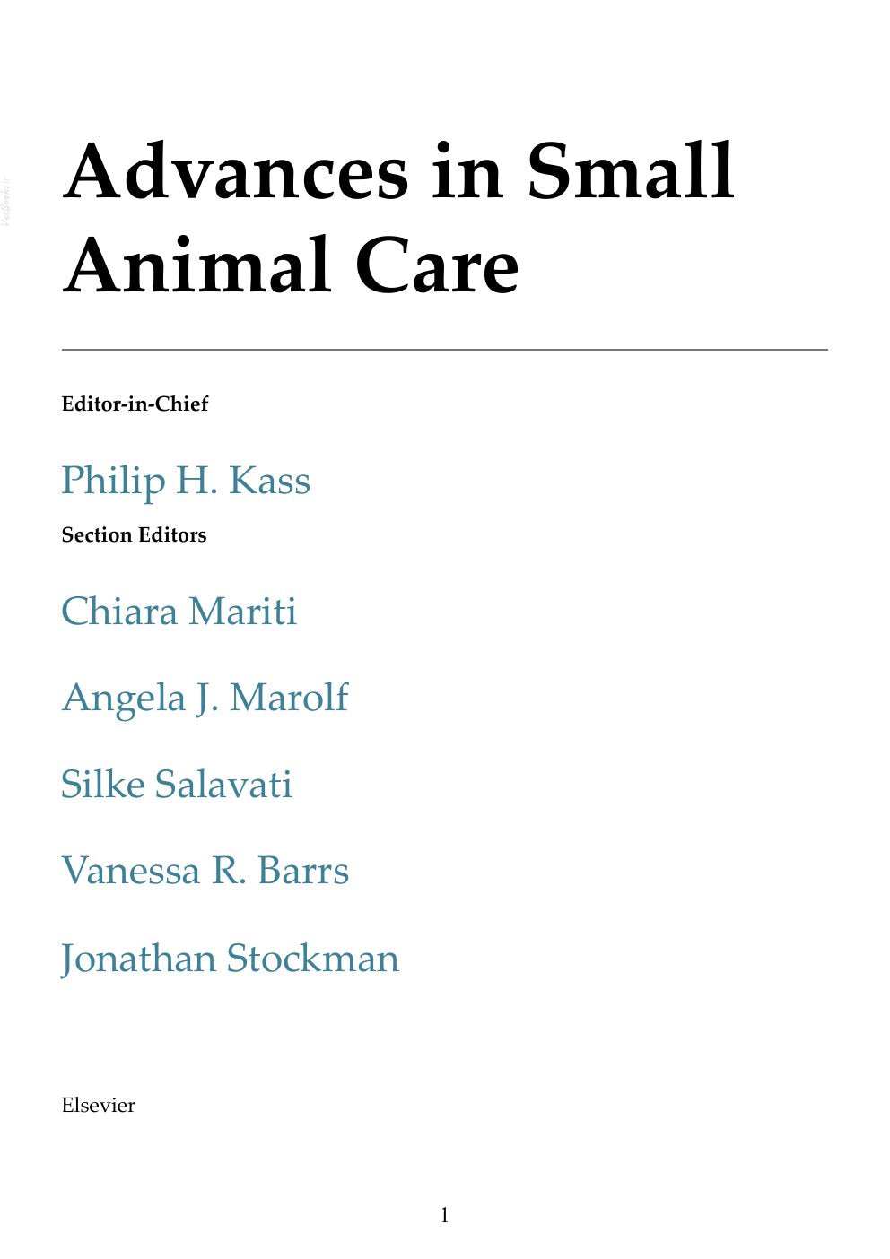 Look Inside sample page 2 - Advances in Small Animal Care 2020