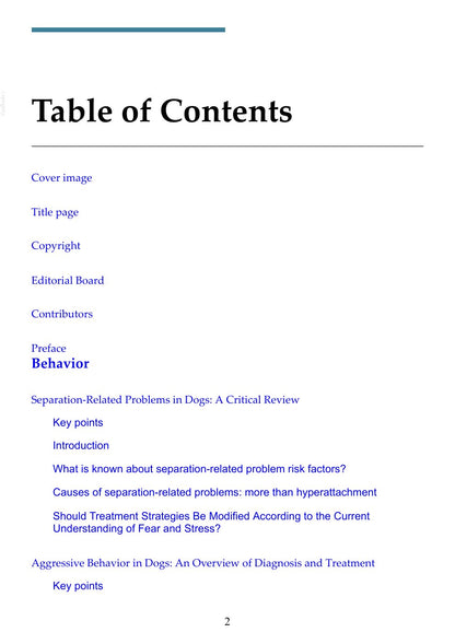 Look Inside sample page 3 - Advances in Small Animal Care 2020