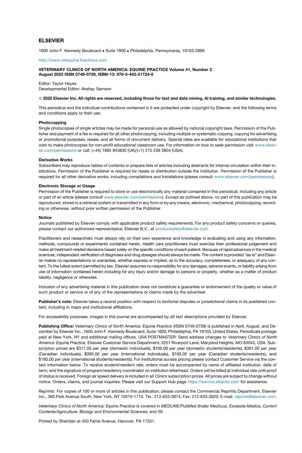 Look Inside sample page 3 - Advances In The Diagnosis And Treatment Of Equine Tendon And Ligament Injuries An Issue Of Veterinary Clinics Of North America_ Equine Practice