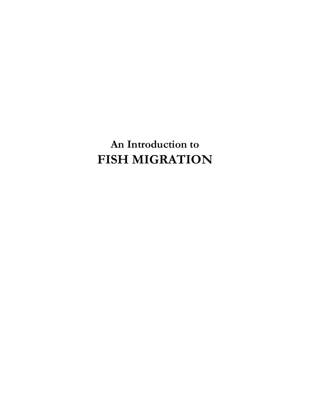 Look Inside sample page 2 - An Introduction to Fish Migration