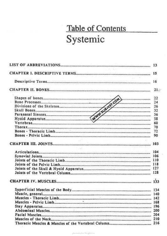 Look Inside page 6 - Anatomy of Domestic Animals Systemic and Regional Approach 5TH Edition