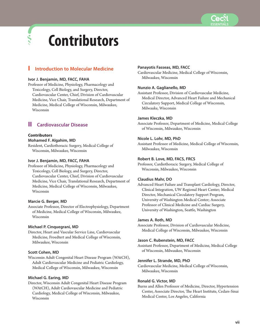 Preview page of Andreoli and Carpenter's Cecil Essentials of Medicine 9th Edition