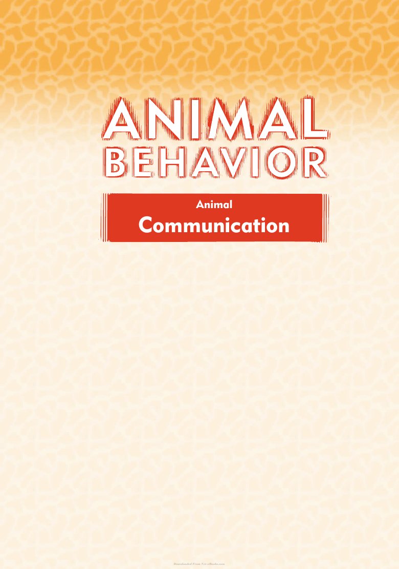 Look Inside page 2 - Animal Behavior Animal Communication
