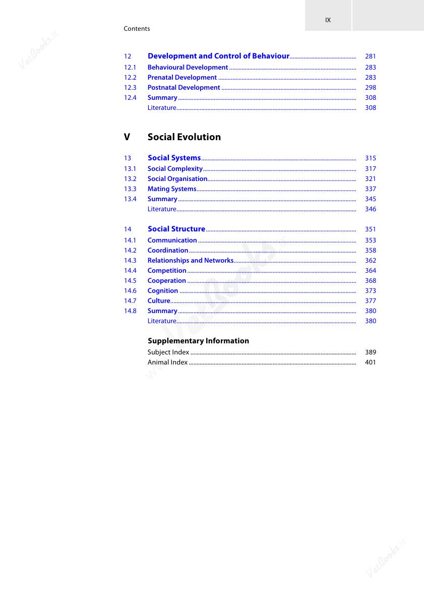 Look Inside page 9 - Animal Behaviour: An Evolutionary Perspective