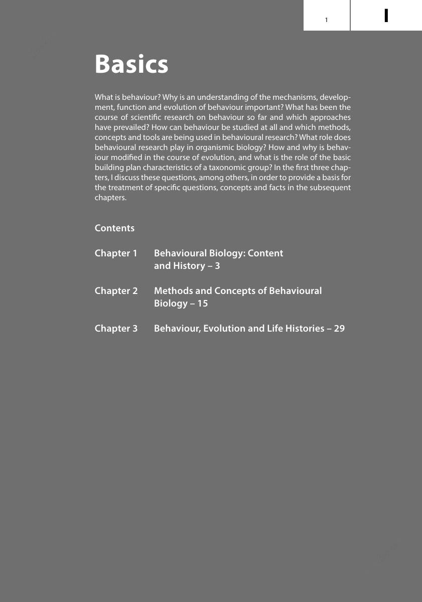 Look Inside page 10 - Animal Behaviour: An Evolutionary Perspective