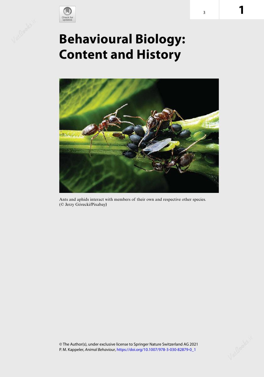 Preview page of Animal Behaviour: An Evolutionary Perspective