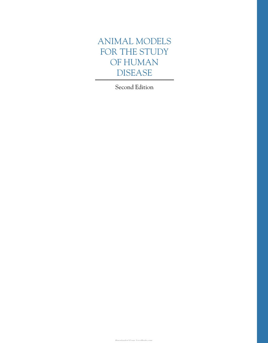 Look Inside sample page 2 - Animal Models for the Study of Human Disease 2ND Edition