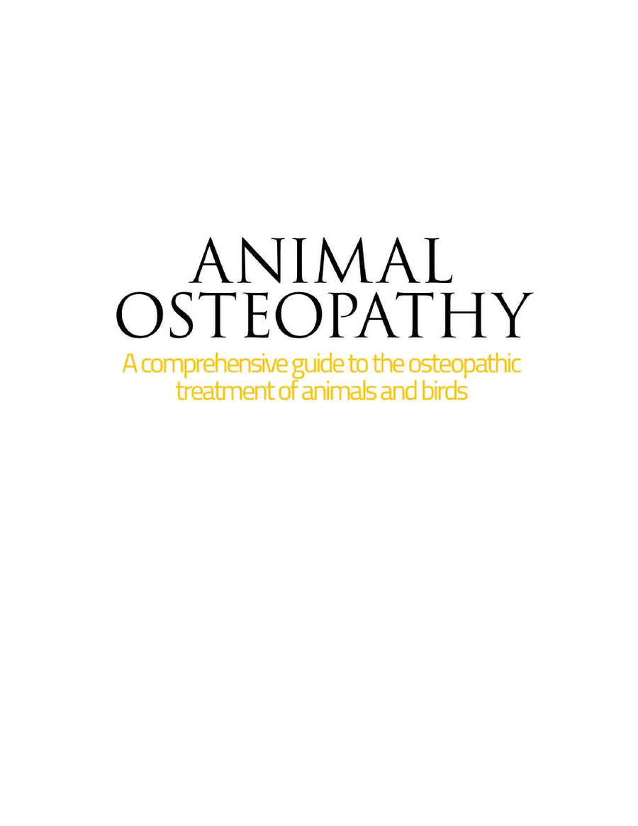 Preview page of Animal Osteopathy a Comprehensive Guide to the Osteopathic Treatment of Animals and Birds