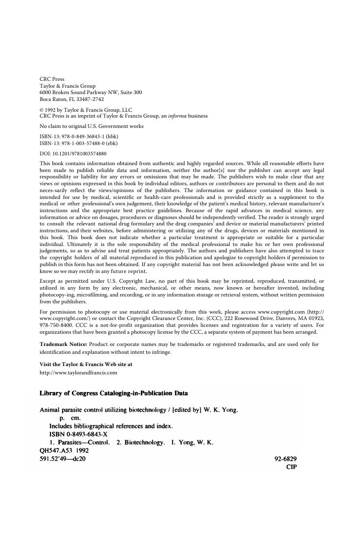 Look Inside sample page 3 - Animal Parasite Control Utilizing Biotechnology