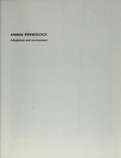 Look Inside page 5 - Animal Physiology: Adaptation and Environment 2nd Edition