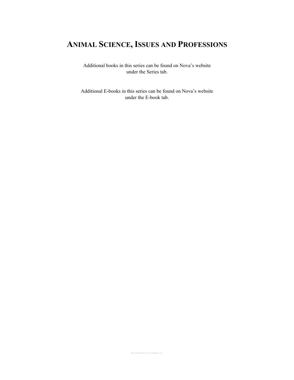 Look Inside sample page 3 - Animal Science And Issues
