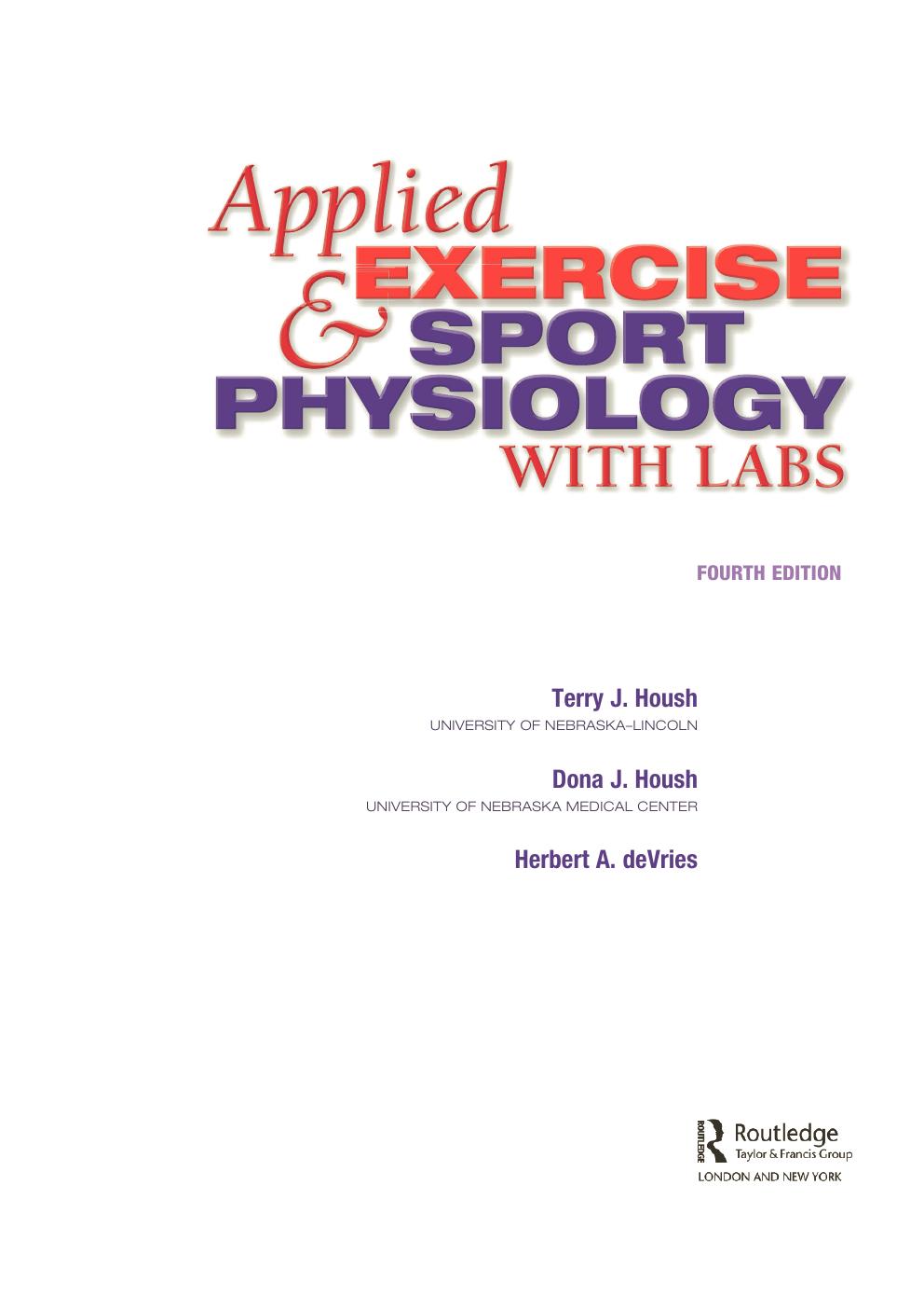 Look Inside page 2 - Applied Exercise and Sport Physiology 4th Edition