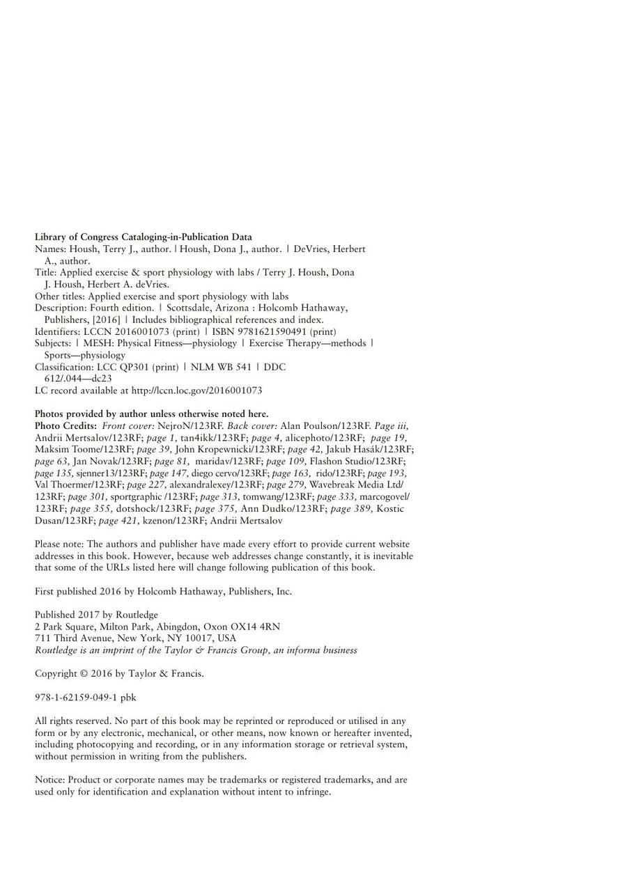 Preview page of Applied Exercise and Sport Physiology 4th Edition