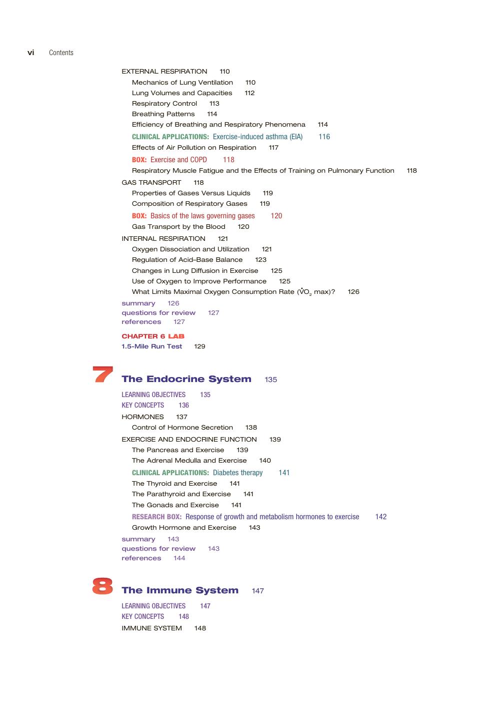 Look Inside page 7 - Applied Exercise and Sport Physiology 4th Edition