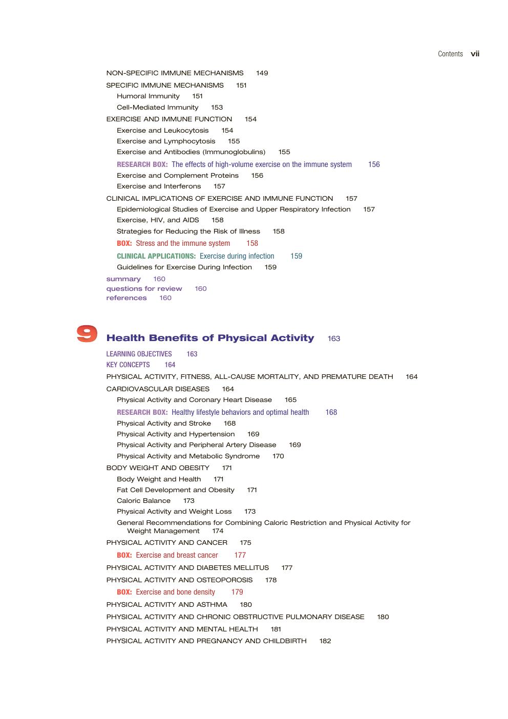 Look Inside page 8 - Applied Exercise and Sport Physiology 4th Edition