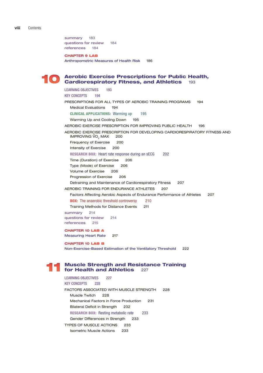 Preview page of Applied Exercise and Sport Physiology 4th Edition