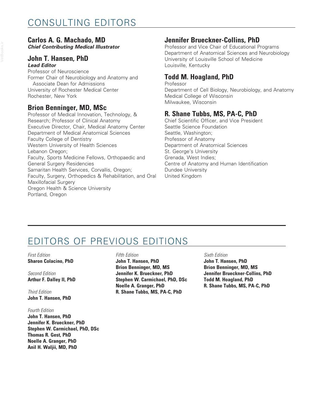 Look Inside page 8 - Atlas of Human Anatomy 7th Edition
