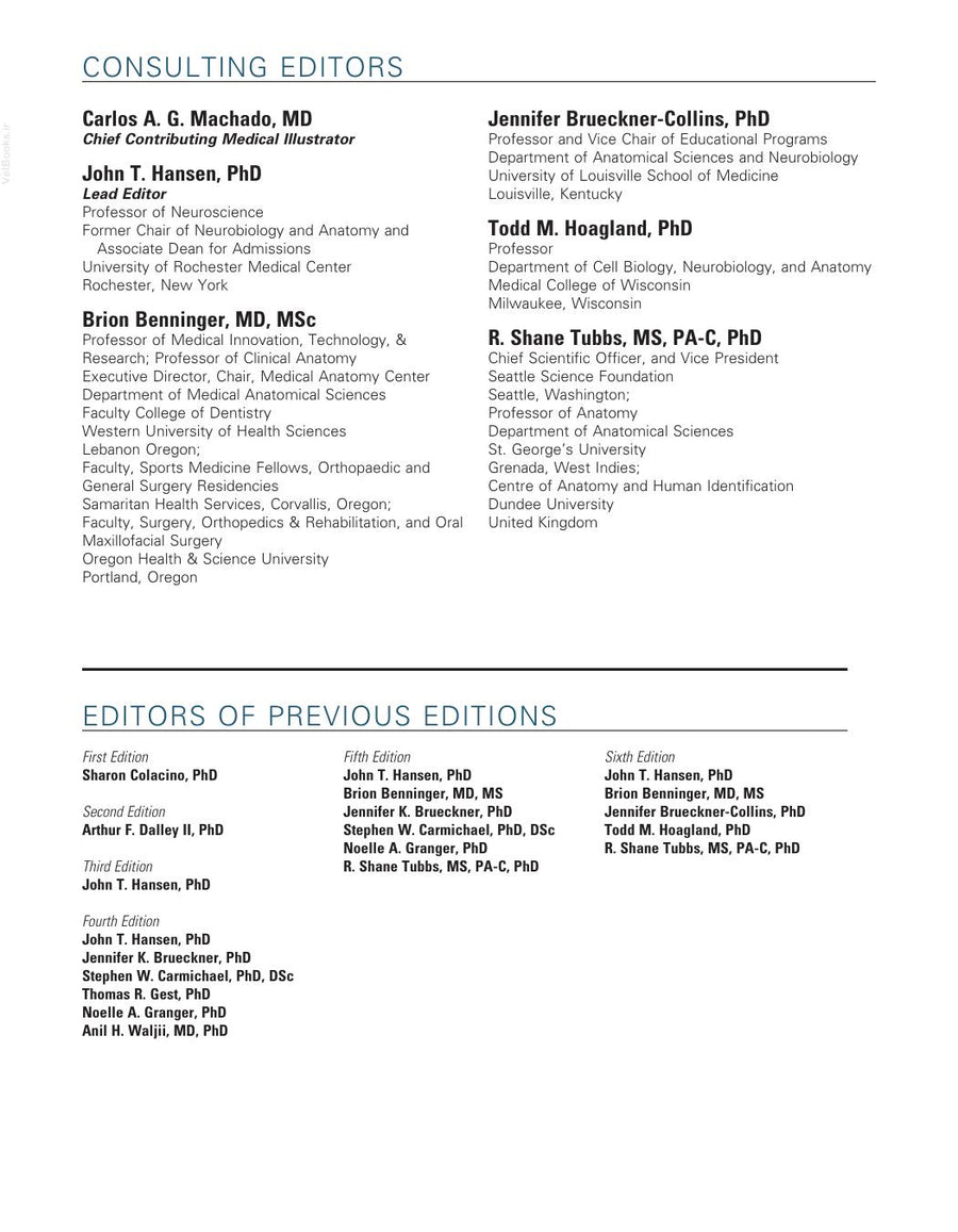 Preview page of Atlas of Human Anatomy 7th Edition
