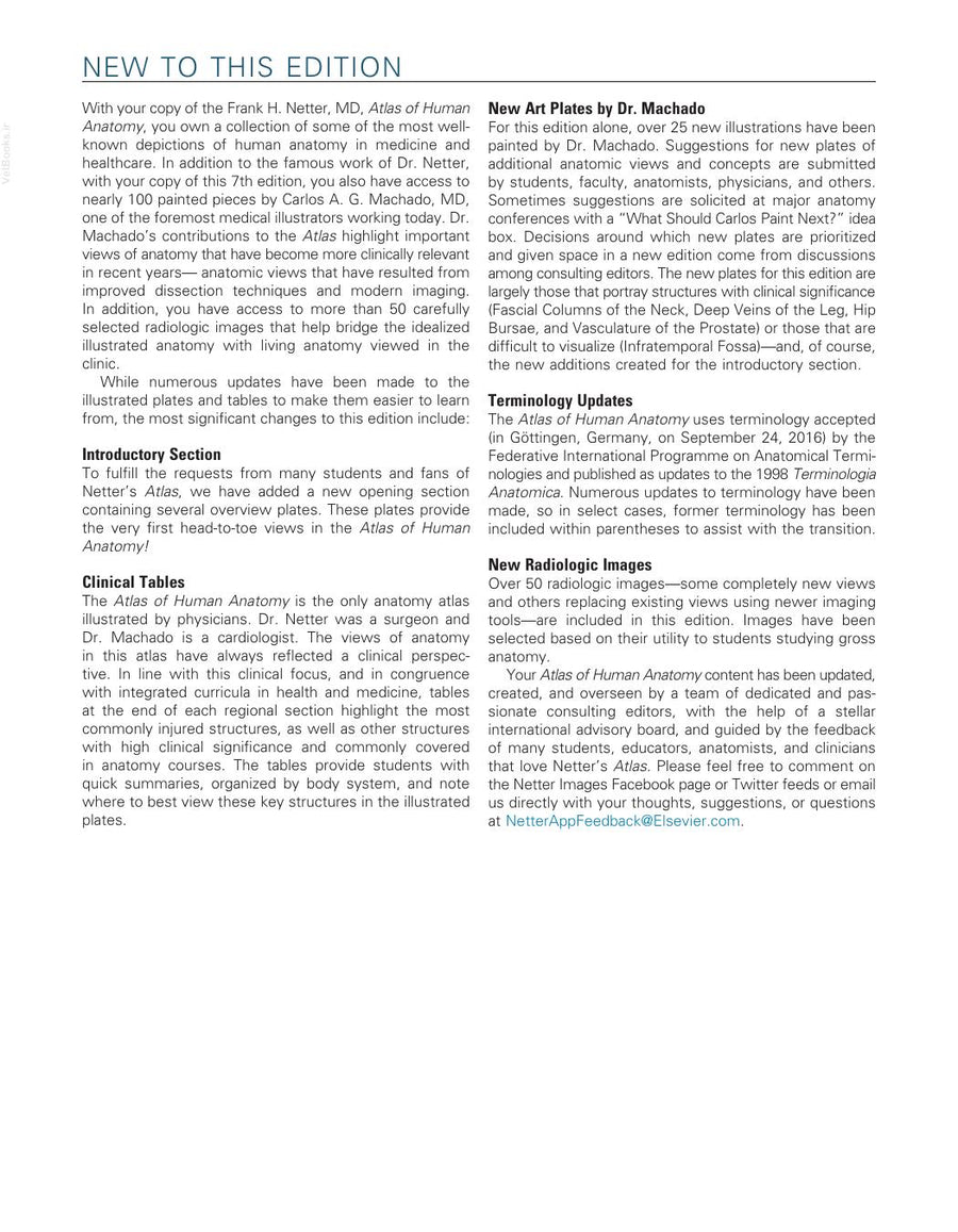 Preview page of Atlas of Human Anatomy 7th Edition