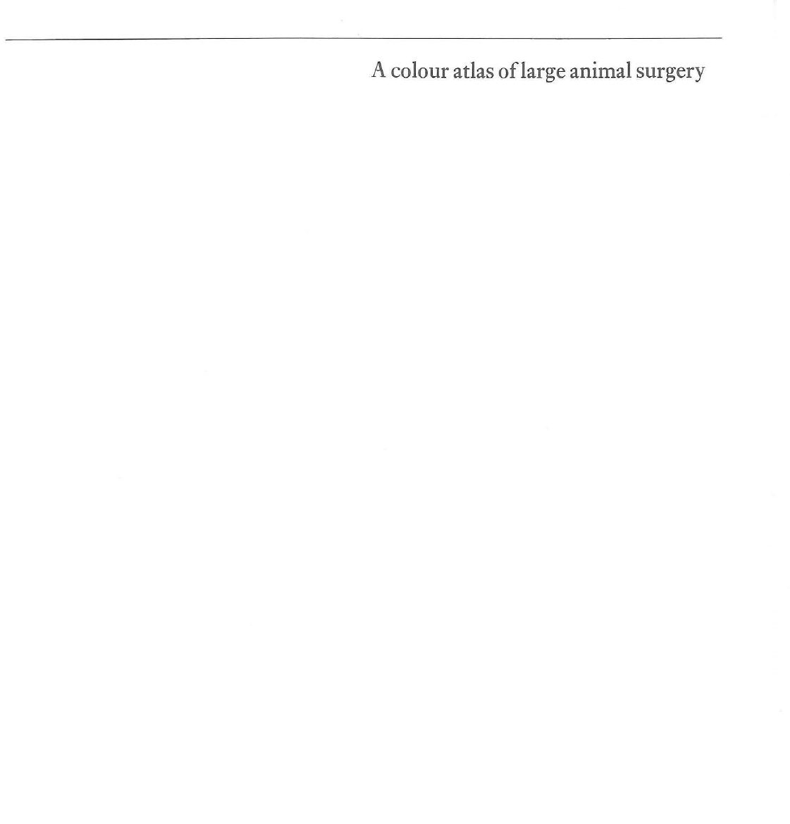 Look Inside sample page 2 - Atlas Of Large Animal Surgery