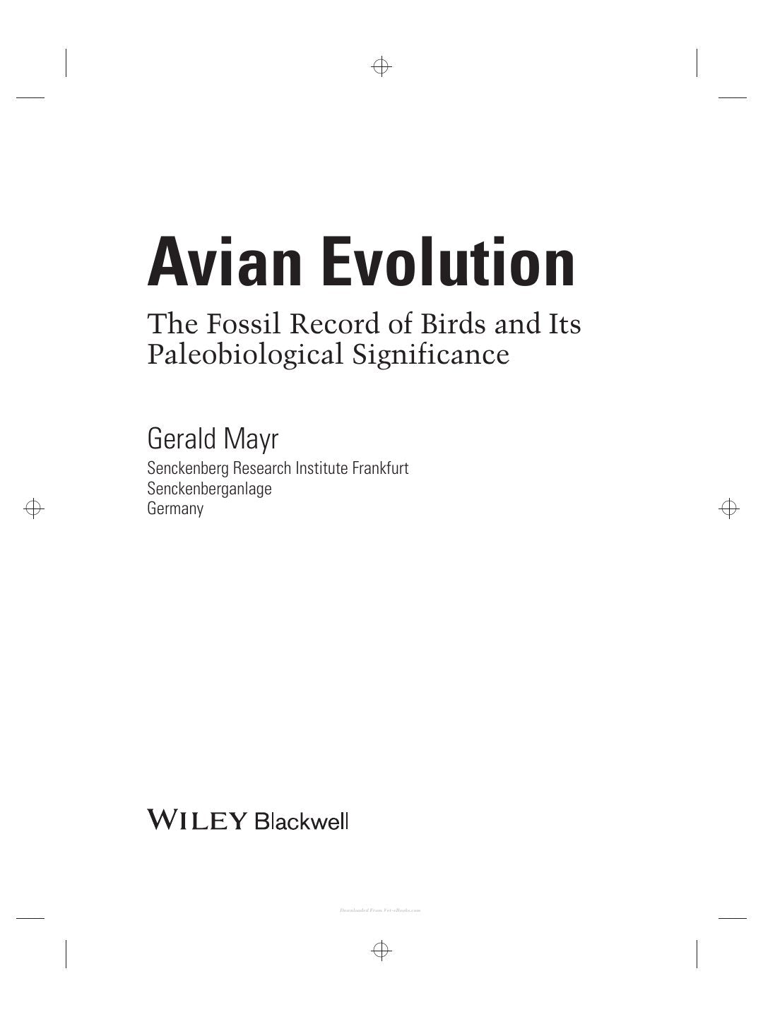Look Inside sample page 3 - Avian Evolution The Fossil Record Of Birds And Its Paleobiological Significance