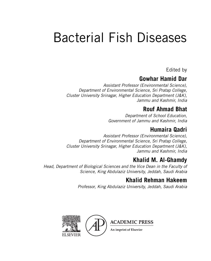 Look Inside sample page 3 - Bacterial Fish Diseases Environmental And Economic Constraints