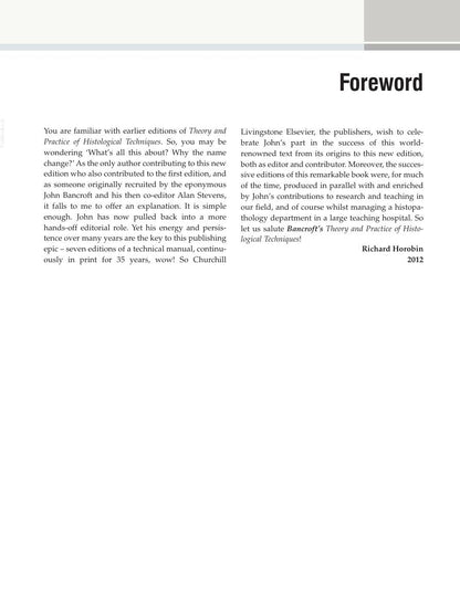 Look Inside page 6 - Bancroft's Theory and Practice of Histological Techniques 7th Edition