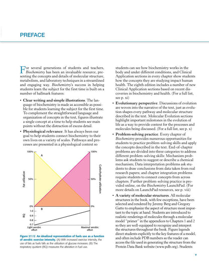 Look Inside page 6 - Biochemistry 8th Edition (Berg, Tymoczko, Gatto, Stryer)