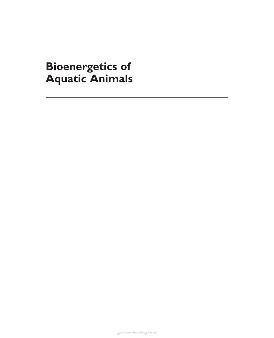Look Inside sample page 2 - Bioenergetics Of Aquatic Animals
