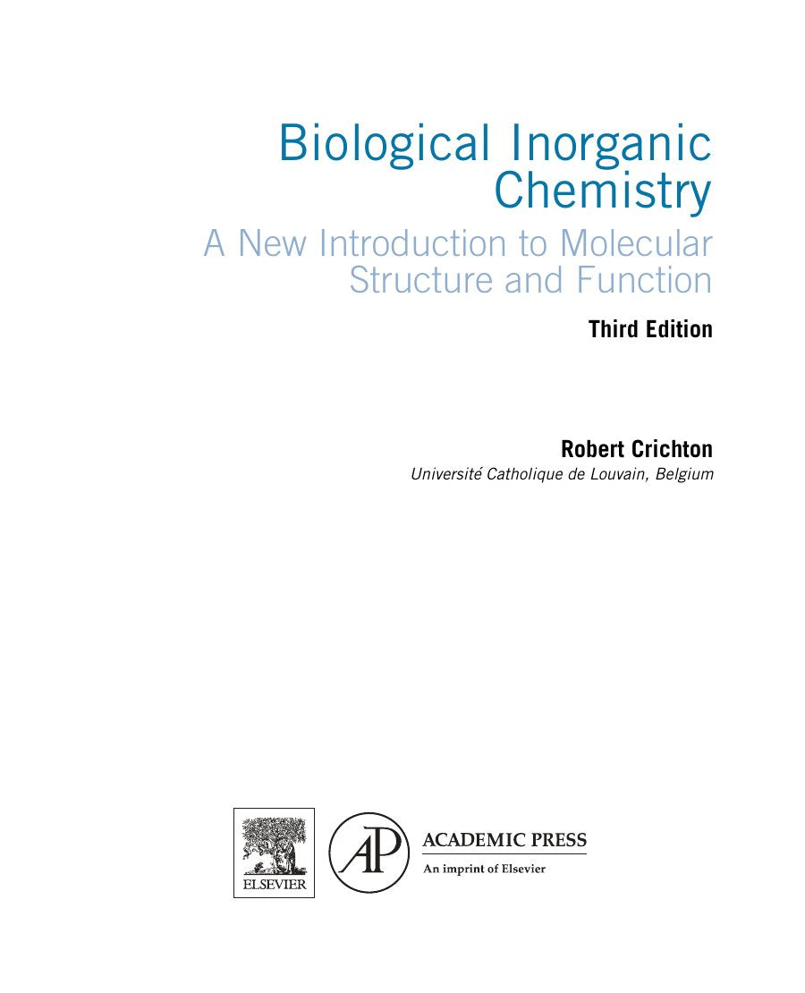Look Inside sample page 3 - Biological Inorganic Chemistry An Introduction