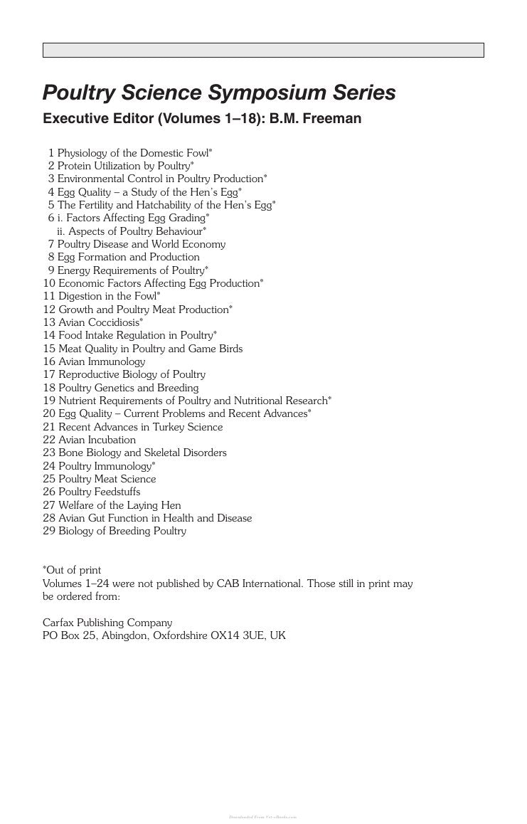 Look Inside sample page 3 - Biology Of Breeding Poultry Poultry Science Symposium Series