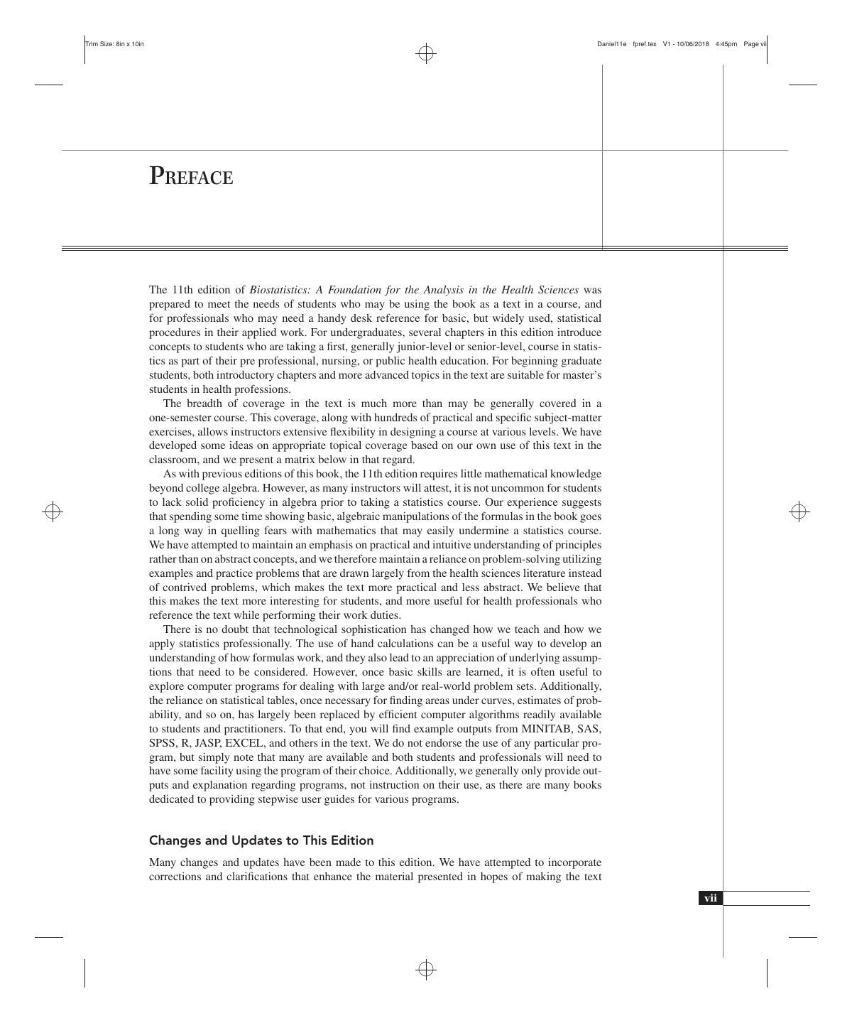 Look Inside page 7 - Biostatistics A Foundation For Analysis In The Health Sciences 11Th Edition