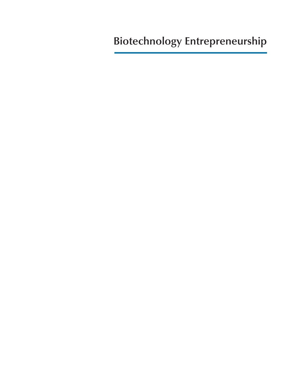 Look Inside sample page 2 - Biotechnology Entrepreneurship Starting Managing And Leading Biotech Companies