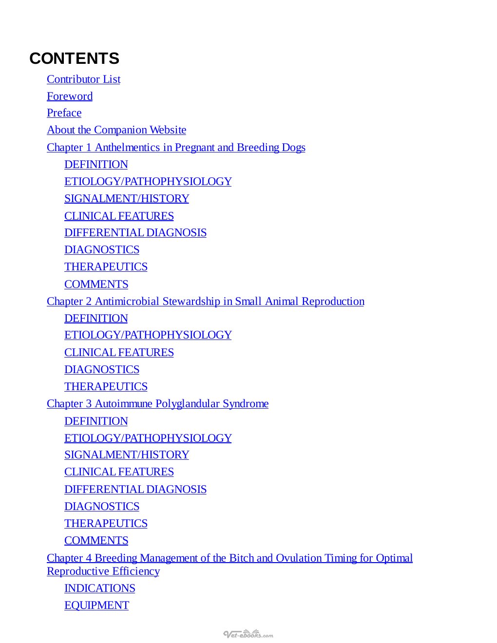 Look Inside page 4 - Blackwells Five Minute Veterinary Consult Clinical Companion Small Animal Endocrinology And Reproduction