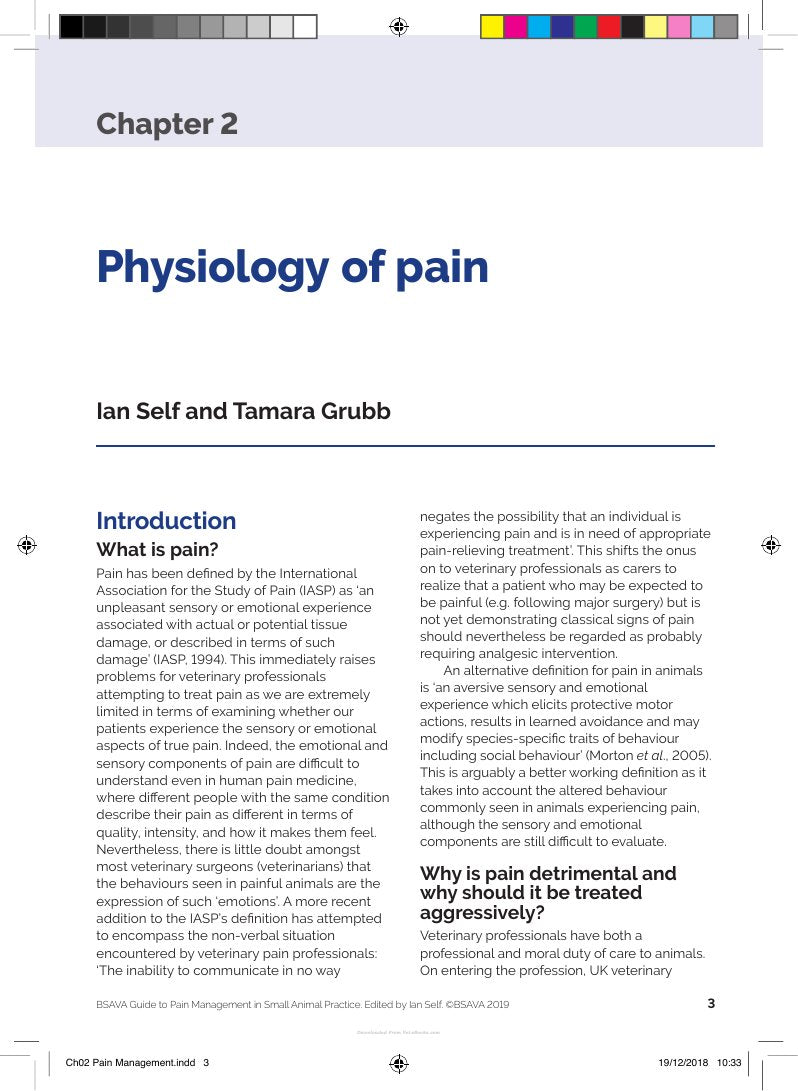 Look Inside page 8 - BSAVA Guide to Pain Management in Small Animal Practice