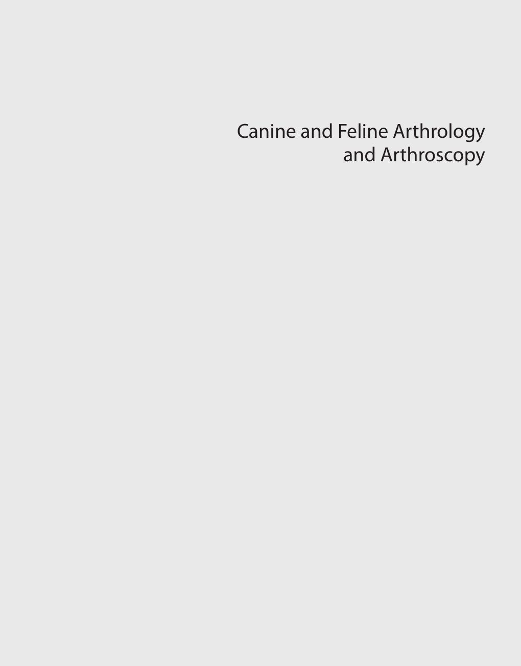Look Inside page 2 - Canine And Feline Arthrology And Arthroscopy