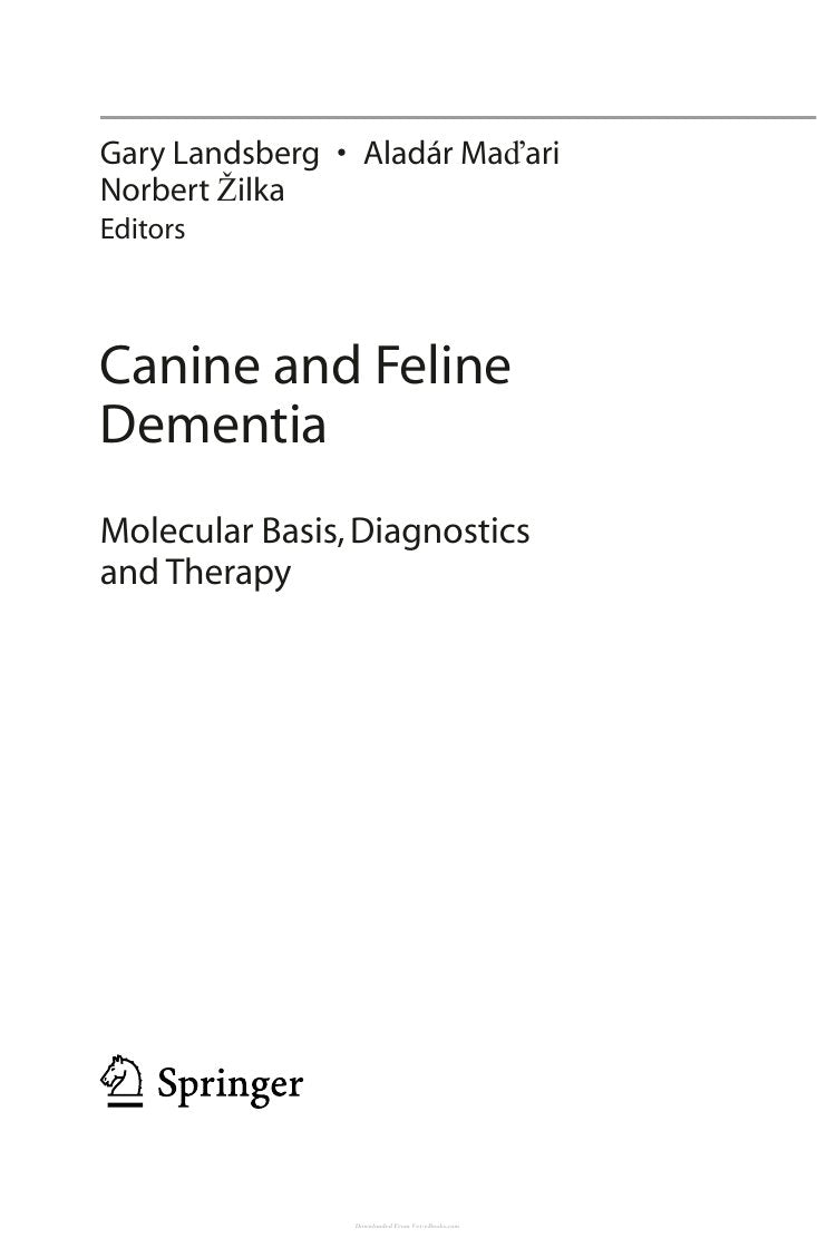 Look Inside sample page 3 - Canine And Feline Dementia Molecular Basis Diagnostics And Therapy
