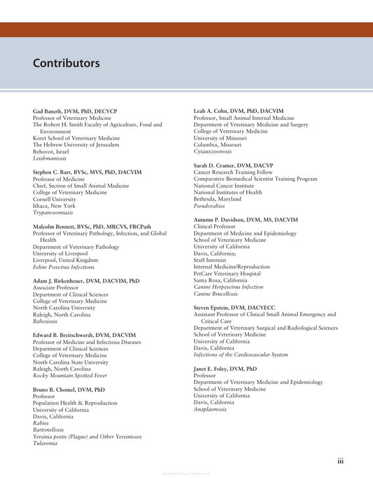 Look Inside page 4 - Canine and Feline Infectious Diseases Sykes