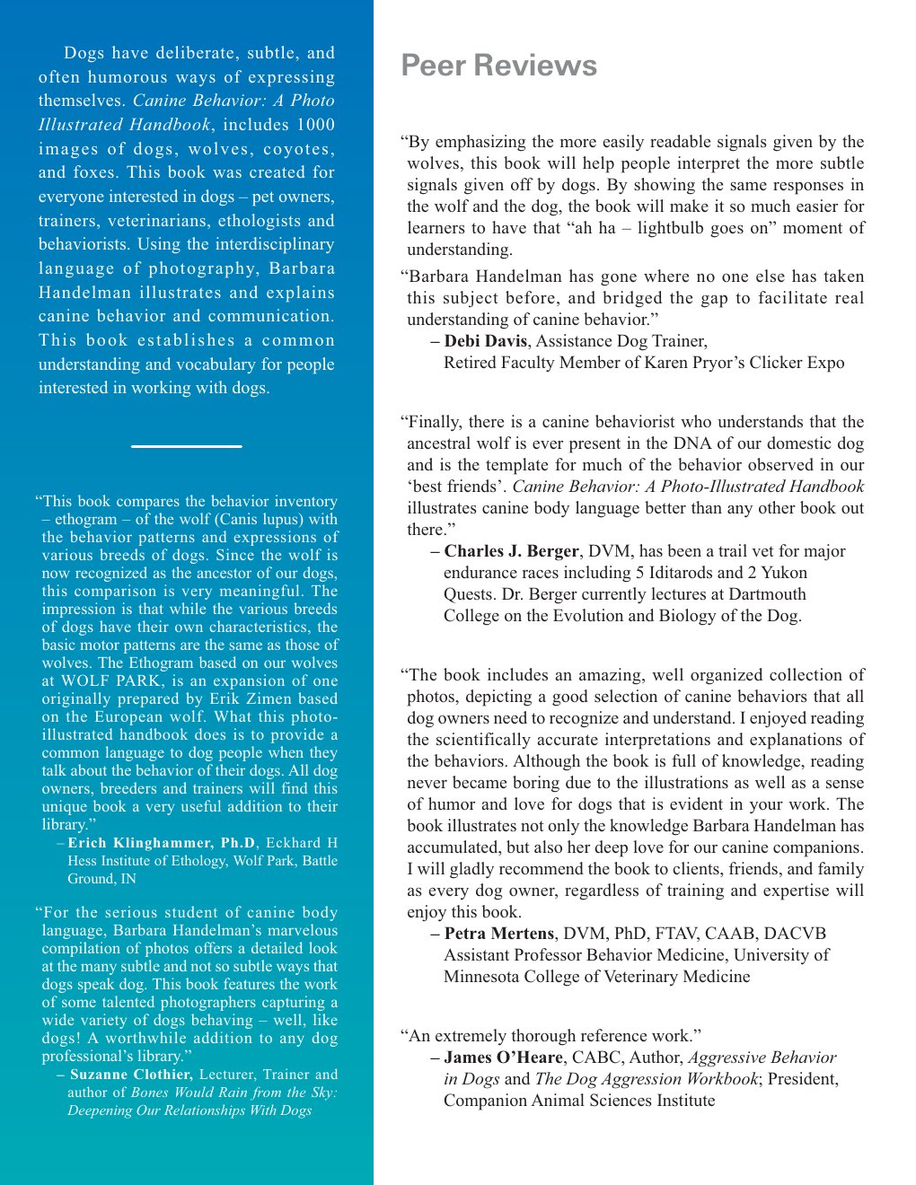 Look Inside page 2 - Canine Behavior A Photo Illustrated Handbook