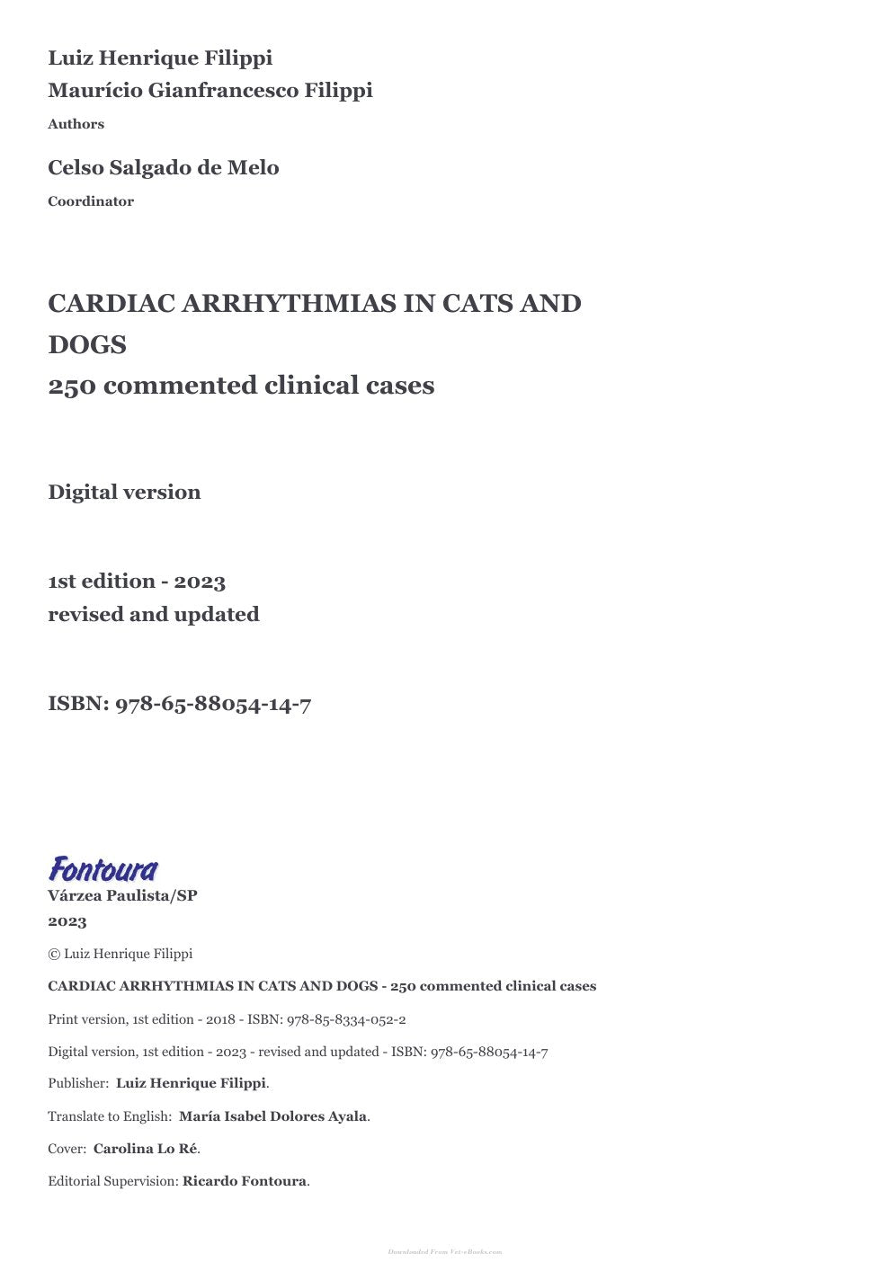 Look Inside sample page 2 - Cardiac Arrhythmias In Cats And Dogs 250 Commented Clinical Cases