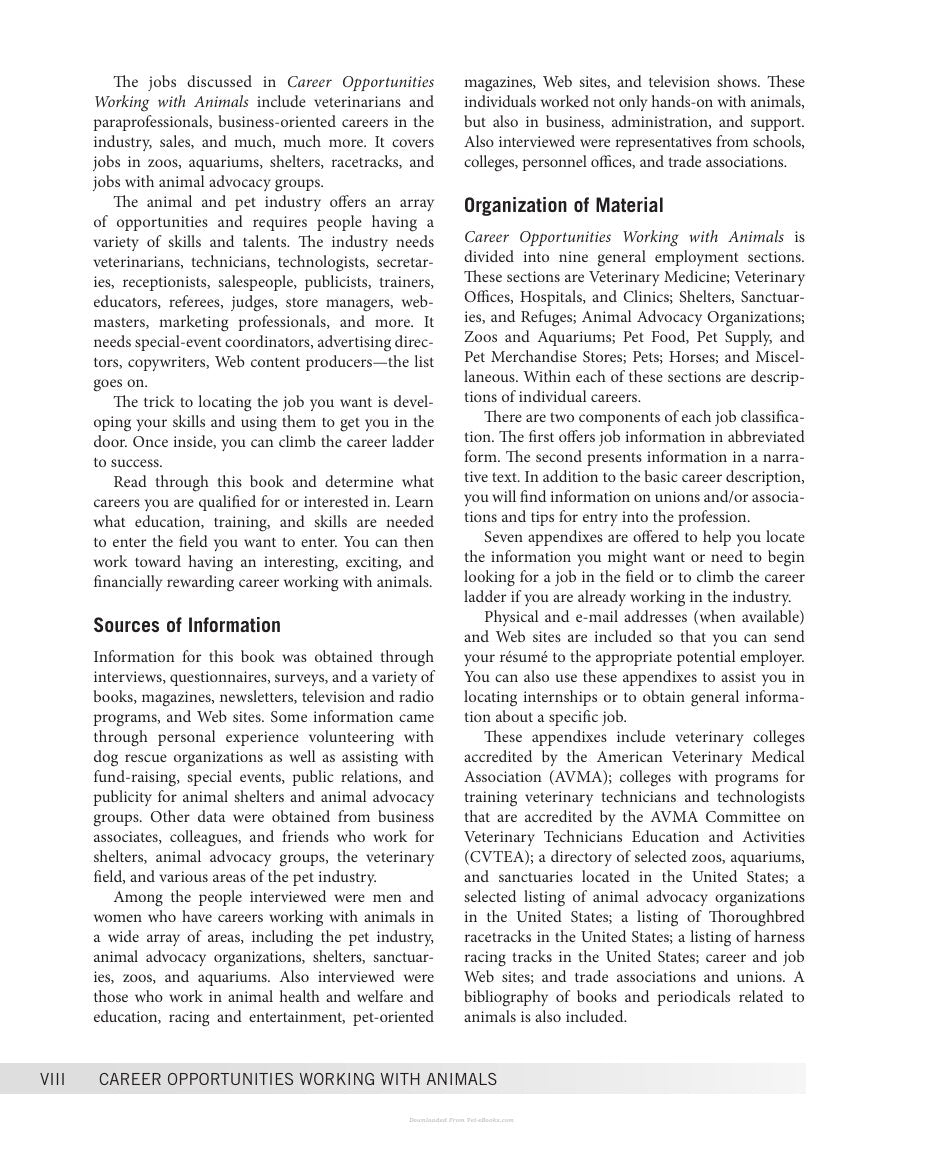 Look Inside page 9 - Career Opportunities Working With Animals