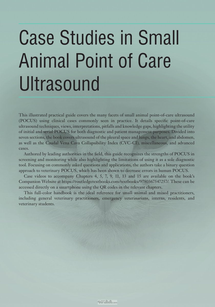 Look Inside page 2 - Case Studies In Small Animal Point Of Care Ultrasound A Color Handbook
