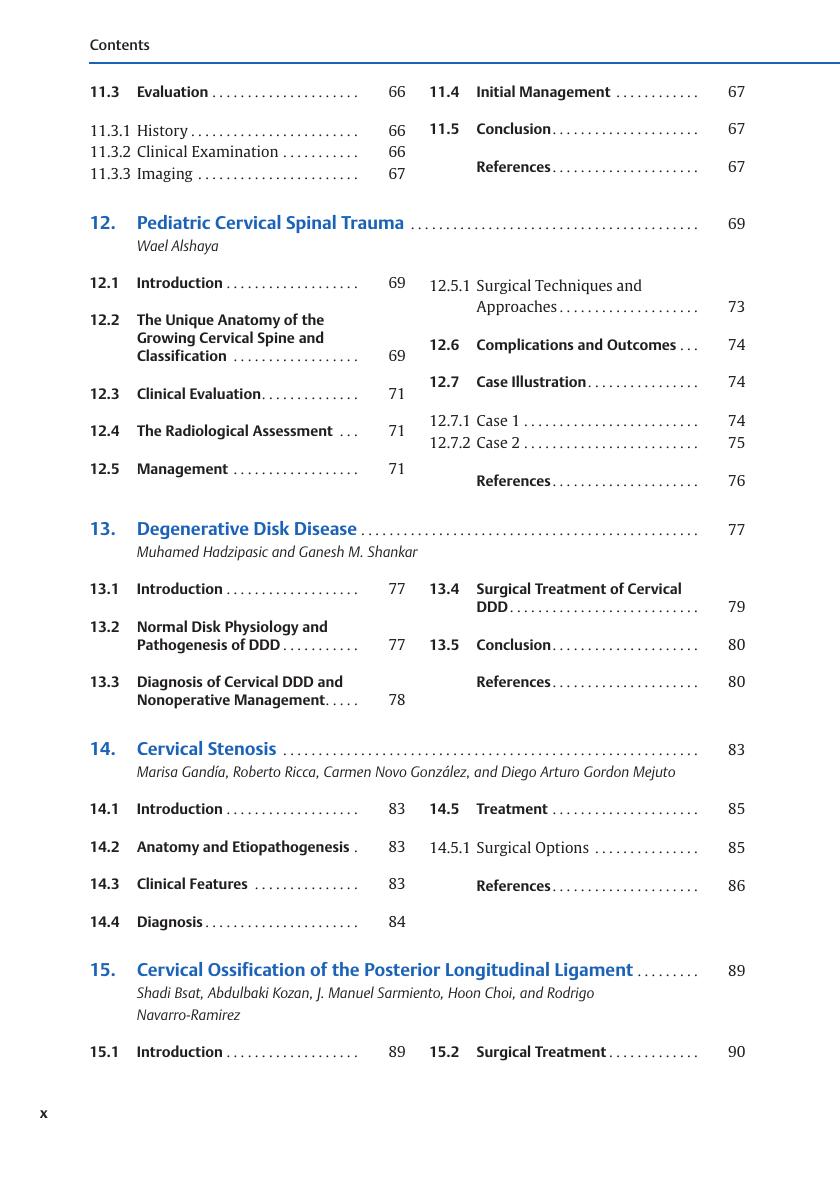 Look Inside page 12 - Cervical Spine Surgery: Principles and Techniques