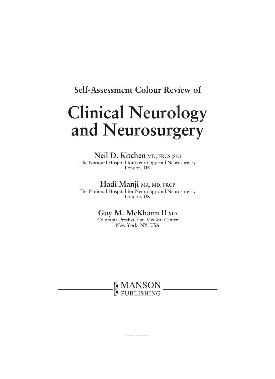 Look Inside sample page 2 - Clinical Neurology And Neurosurgery Self Assessment Colour Review