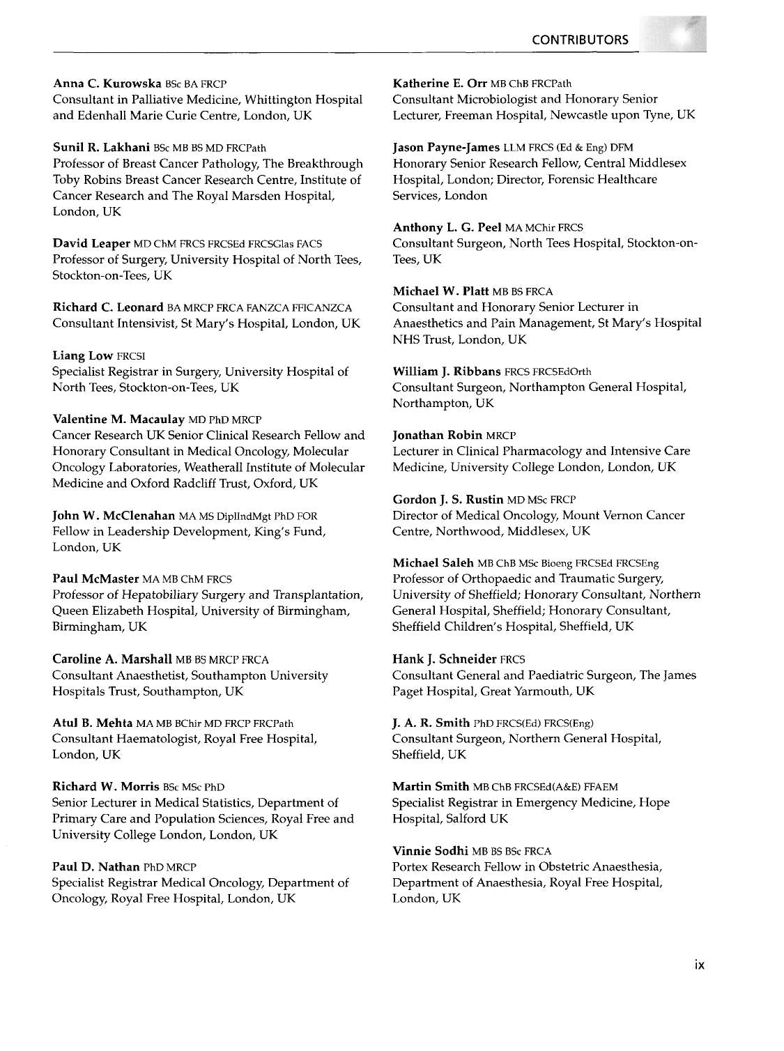 Look Inside page 10 - Clinical Surgery in General 4th Edition