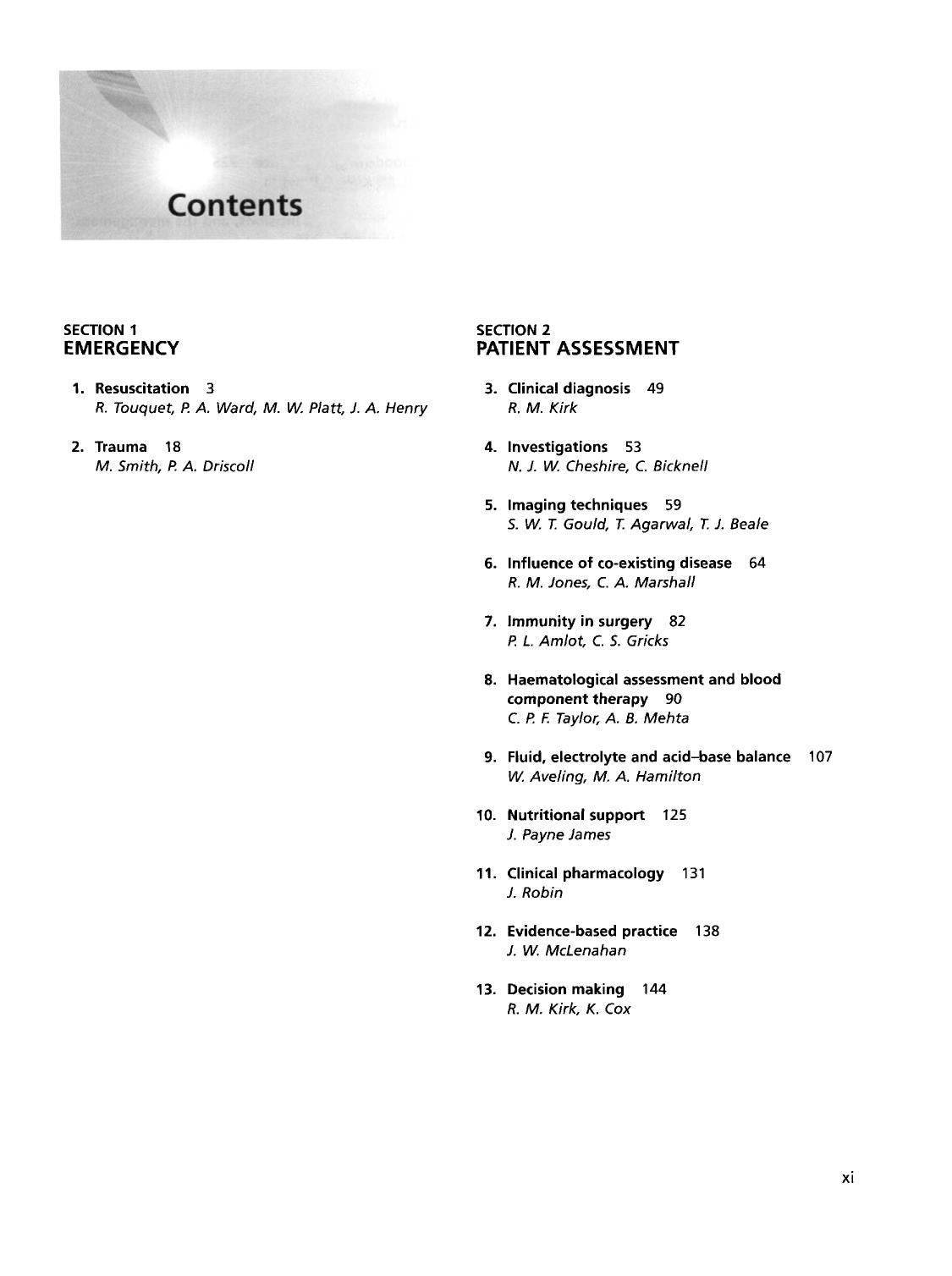 Look Inside page 12 - Clinical Surgery in General 4th Edition