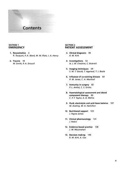 Look Inside page 12 - Clinical Surgery in General 4th Edition